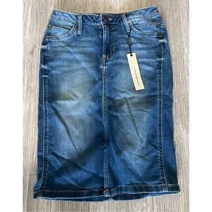 Calvin Klein Jeans Denim Pencil Straight Skirt 24" Waist New
